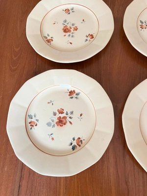 Half-Deep Earthenware Plates from Sarreguemines Digoin, France