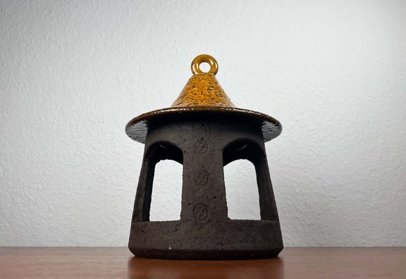 Mid-Century Modern Danish Studio Pottery Candleholder Lantern from