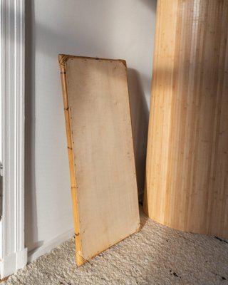 Wandspiegel aus Bambus & Holz, Italien, 1940er bei Pamono kaufen