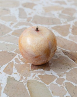 Lot De 7 Anciennes Pierres Décoratives En Marbre/albâtre Italien - Fruits Sculptés