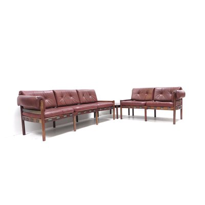 Leder Ecksofa Mit Tisch 1960er