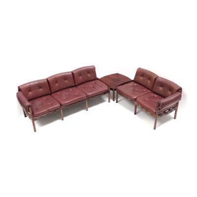 Leder Ecksofa Mit Tisch 1960er