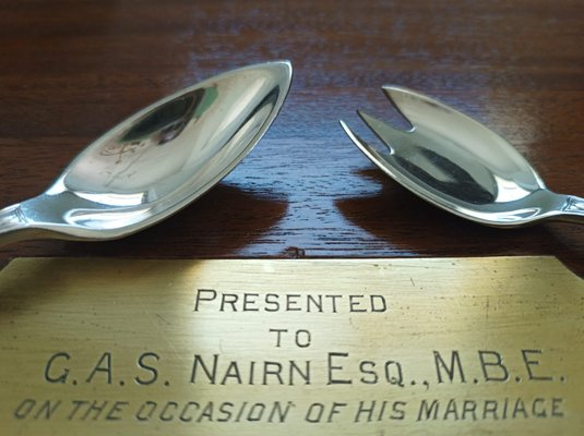 Deux Plats De Service En Argent Sterling Elkington - 26x19.5 Cm - Série 12239 - Occasion