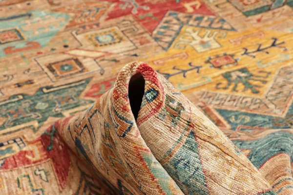 A Large Vibrantly Colored Samarkand Carpet A Large Vibrantly Colored Samarkand Carpet