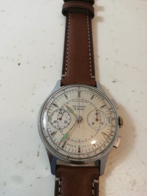 Sekonda Orologio Uomo Cronografo Al Quarzo 3407.27 - Cinturino In Pelle, Datario, Impermeabile 50m