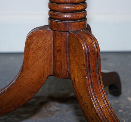 19th Century English Oak Rectangle Tripod Tilt Top Table for