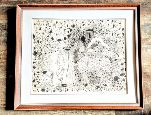 アート・デザイン・音楽 Picasso PABLO PICASSO VTG 1964 AUTHENTIC LITHOGRAPH PRINT 