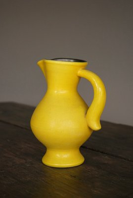 Pol Chambost ポル・シャンボスト French pottery Ceramic Yellow Pitcher Jug by Pol Chambost, France, 1950s for sale