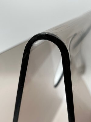 Porte-Revues Vintage En Verre Et Acrylique – Design Transparent