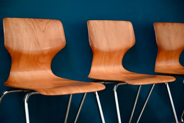 Chairs by Elmar Flötotto for Pagholz Flötotto, 1970s, Set of 6 for