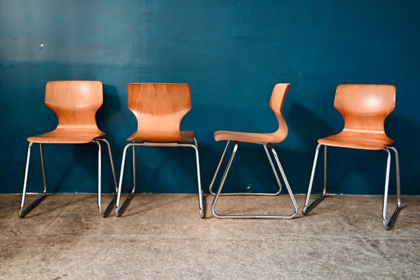 Chairs by Elmar Flötotto for Pagholz Flötotto, 1970s, Set of 6 for
