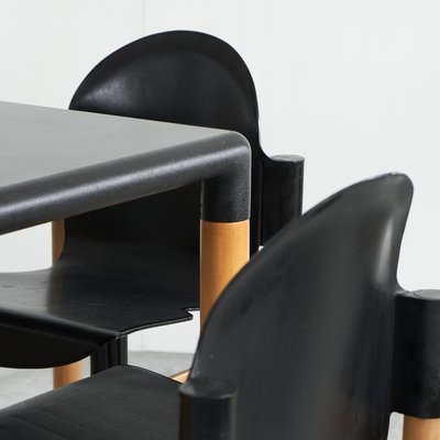 Flex 2000 Chairs and Table by Gerd Lange for Thonet, 1973, Set of
