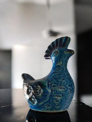 Ceramic Pavoncella Sculpture by Aldo Londi for Bitossi, 1950s for