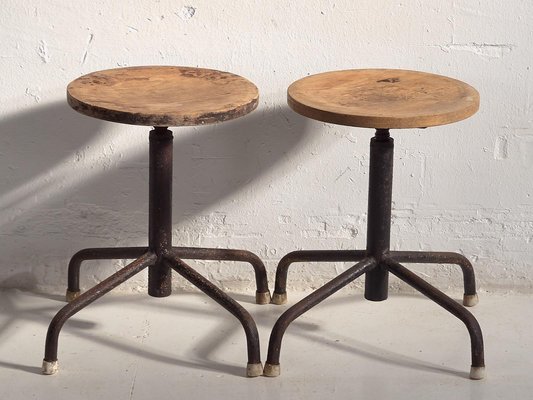 Pamono Sgabello Industriale Vintage Sgabelli Vintage Sgabelli - Technical View