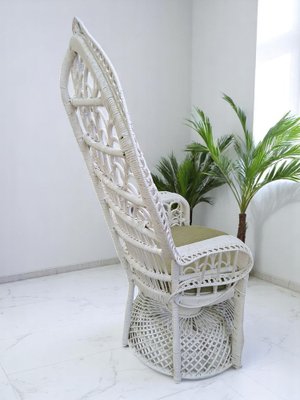 indoor wicker white wicker chair with ottoman