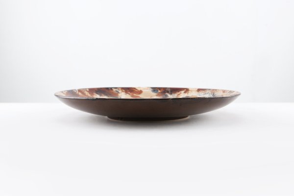 Mushrooms Fat Lava Wall Plate by Ruscha Keramik, West Germany