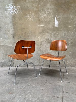 Classic Miller Chair Eames Set Of DCM Dining Chairs In Metal And