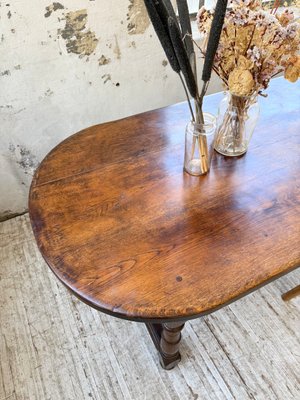 Antique Oval Oak Table, 1890s for sale at Pamono