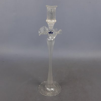 Set di 2 portacandele in vetro trasparente, altezza 7,5 cm, OVIA