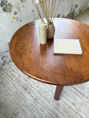 Round Oak Table, 1950s for sale at Pamono