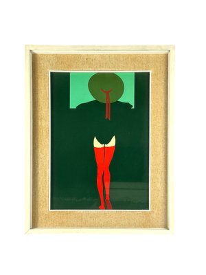 Amleto Dalla Costa, Composition, 1980s, Original Serigraph, Framed
