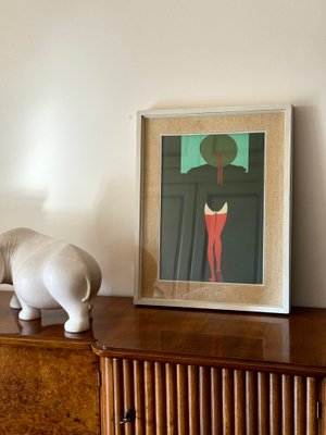 Amleto Dalla Costa, Composition, 1980s, Original Serigraph, Framed