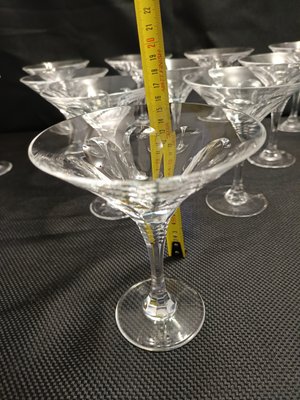 Crystal Martini Glasses by Christinenhutte, Germany, 1970s