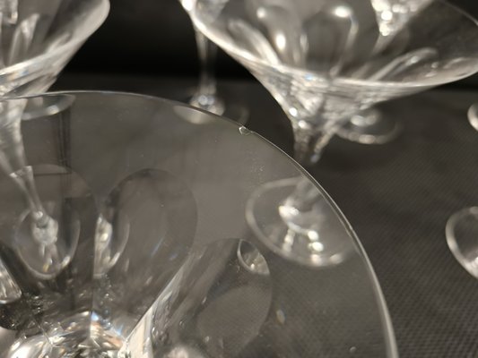 Christinenhutte 1970年代 Crystal Martini Glasses by Christinenhutte, Germany, 1970s