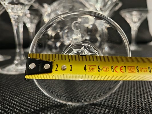 Christinenhutte 1970年代 Crystal Martini Glasses by Christinenhutte, Germany, 1970s