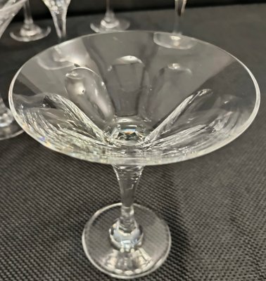 Christinenhutte 1970年代 Crystal Martini Glasses by Christinenhutte, Germany, 1970s