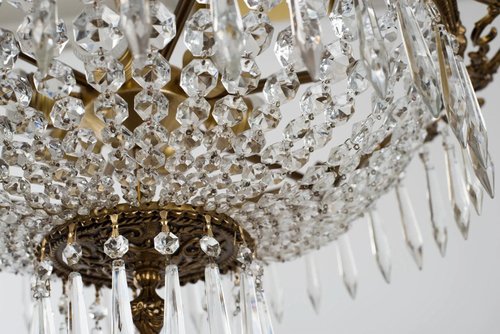 Lampadario A Soffitto LED In Cristallo K9 - Design Sospensione Moderna 50cm - Bianco Freddo (4500K-6000K) - 3
