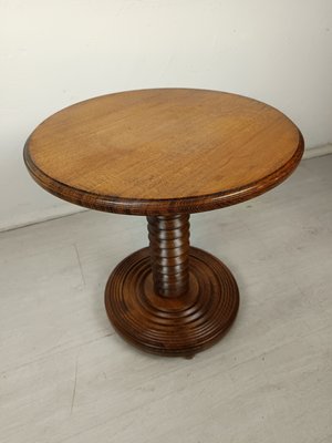 Brutalist Pedestal Table attributed to Charles Dudouyt, 1940s for