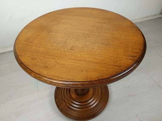 Brutalist Pedestal Table attributed to Charles Dudouyt, 1940s for