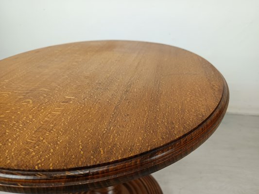 Brutalist Pedestal Table attributed to Charles Dudouyt, 1940s for