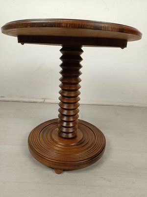 Brutalist Pedestal Table attributed to Charles Dudouyt, 1940s for