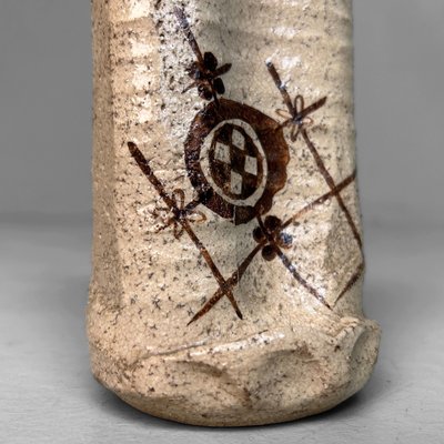 Mid-Century Modern Oribe-Yaki Ikebana Vase, 1960s for sale at Pamono