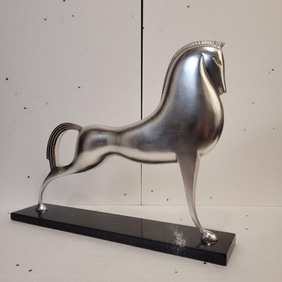 Boris Lovet-Lorski, Art Deco Style Horse, 1970s, Silver-Plated