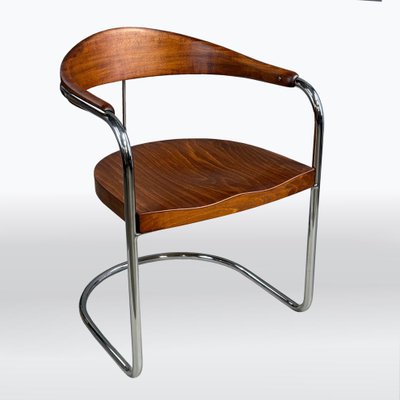 Bauhaus Chrome Chair SS33 by Luckhardt Brothers for Thonet, 1930s