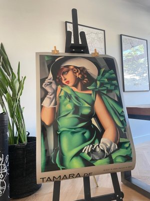 After Tamara De Lempicka, Young Woman in Green with Gloves, 1931, Print for  sale at Pamono
