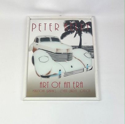 ヴィンテージ　ミラー　Peter Kelly Art Deco Style Peter Kelly Art of an Era Advertising Mirror, 1980s