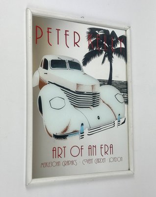ヴィンテージ　ミラー　Peter Kelly Art Deco Style Peter Kelly Art of an Era Advertising Mirror, 1980s