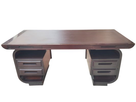 Bentwood Desk with Leather Top, 1970s for sale at Pamono