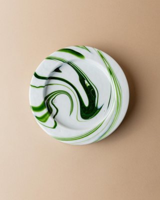 Vintage Murano Glass Bowl in Swirl Green by Sergio Asti for