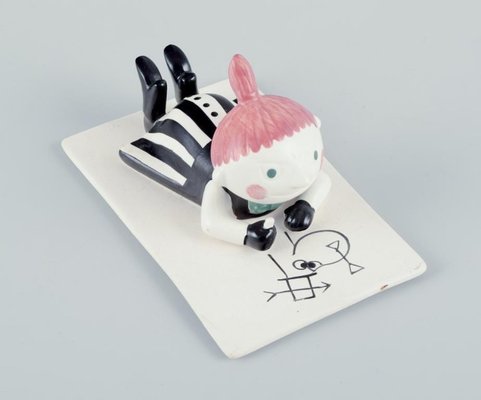 Figurine of Little My from the Moomins in Hand-Painted Ceramic