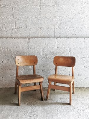 Vintage Design School Chairs by Eibe for Children, Germany, 1960s, Set of 2  for sale at Pamono