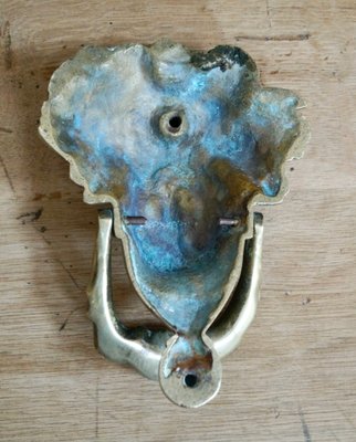 Victorian Head of Dionysus Brass Door Knocker, 1900 for sale at Pamono