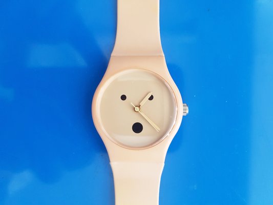 Pink Plastic and Rubber Wrist Watch by Mendini for Museo