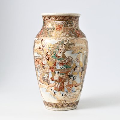 Antique Japanese Meiji Satsuma Vase, 1890s for sale at Pamono