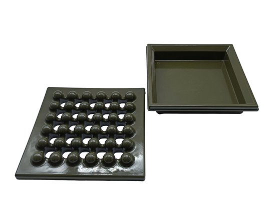 Sistema 45 Green Ashtray by Ettore Sottsass for Olivetti Synthesis