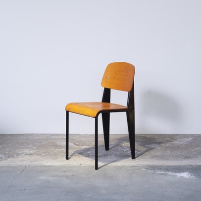 Mid-Century Modern Standard Chair attributed to Jean Prouvé